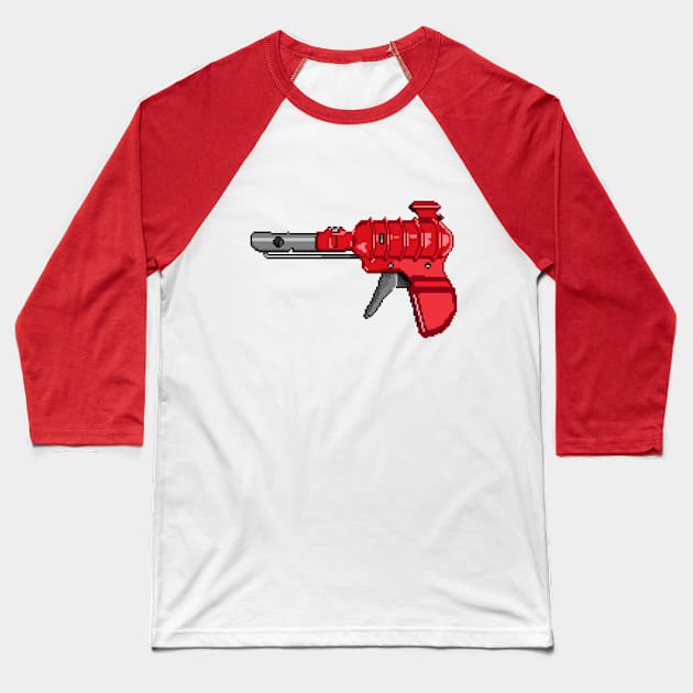 Atomic Ray Gun Baseball T-Shirt by Vampireslug